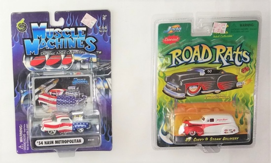 Collectible 1/64 Scale Carded Diecast Classic Car Grouping