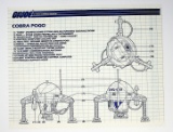 GI Joe Vintage Cobra Pogo Original Hasbro Vehicle Blueprints / Instructions Hasbro