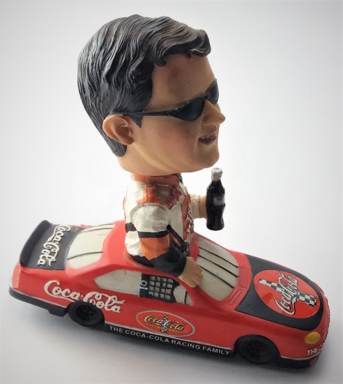 Coca-Cola Tony Stewart Ceramic Collectible Ceramic Bobble Head Nodder