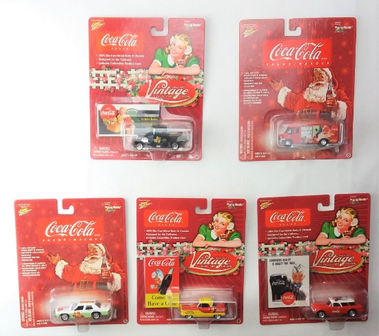 Johnny Lightning 1/64 Scale Christmas Coca Cola Diecast Car Set