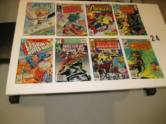 (8) Action/Superhero Comic Books