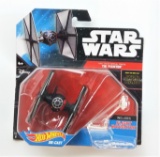 First Order TIE Fighter Hot Wheels Star Wars Starships Die Cast Collectible Figure w/Stand