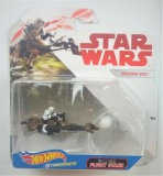 Speeder Bike Hot Wheels Star Wars Starships Die Cast Collectible Figure w/Stand