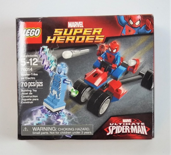 Marvel Lego 76014 Spider-Trike Vs. Electro 70 Piece Building Block Set