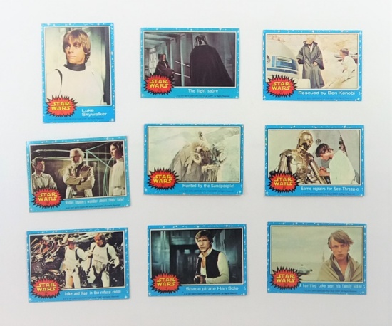 1977 Star Wars Topps Trading Cards Grouping