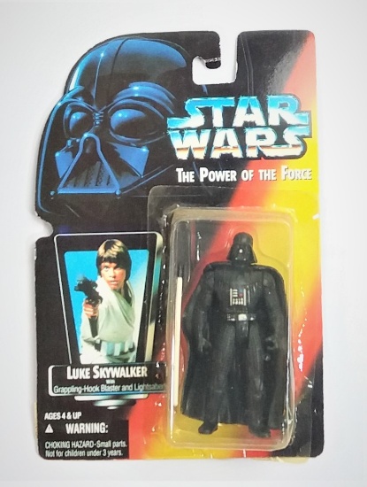 Darth Vader Bootleg Star Wars Action Figure on Farmboy Luke POTF Card
