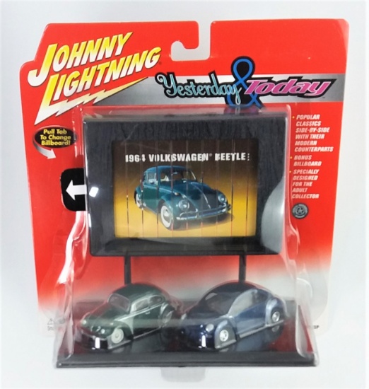 Johnny Lightning Yesterday And Today Volkswagen Beetle Diecast Car Set