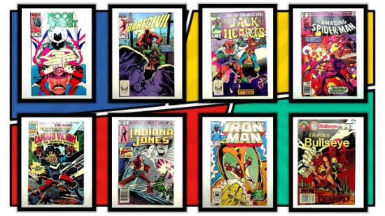 (8) Action/Superhero Comic Books