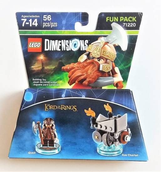 Lego Dimensions 71220 Lord Of The Rings Gimli & Axe Chariot 56 Piece Building Block Set