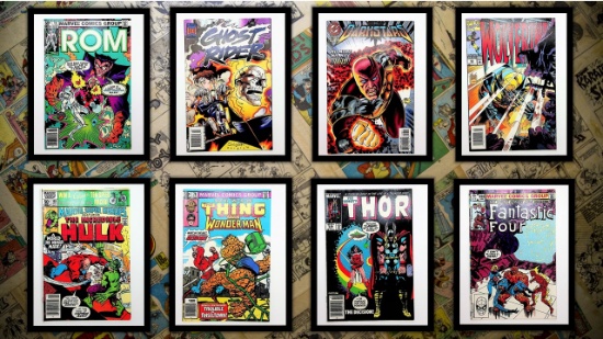 (8) Action/Superhero Comic Books