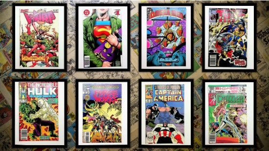 (8) Action/Superhero Comic Books