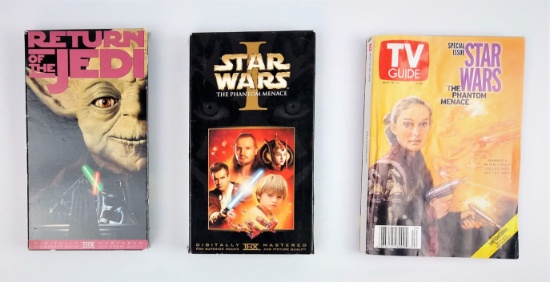 Star Wars VHS & TV Guide Ephemera Grouping