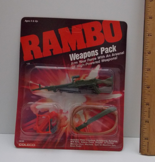 Vintage 1985 Coleco Rambo Weapons Pack 