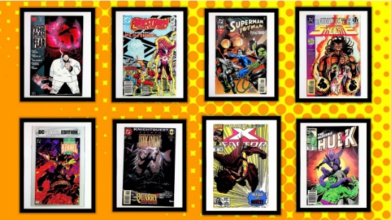 (8) Action/Superhero Comic Books