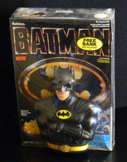 1989 Ralston Batman Movie Cereal with Figural Bank