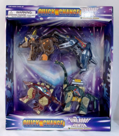 Quick Change Transforming System Dino Robot Fighter KO Transformers Robot Set