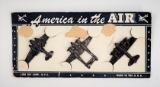 Vintage Lido America in the Air Toy Planes on Card