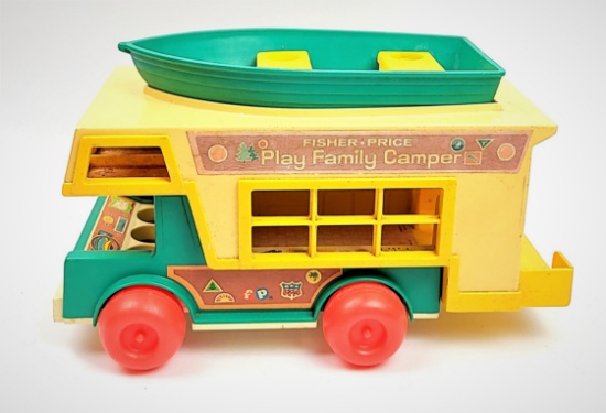 Vintage Fisher Price Play Family Camper Vehicle/Playset Grouping