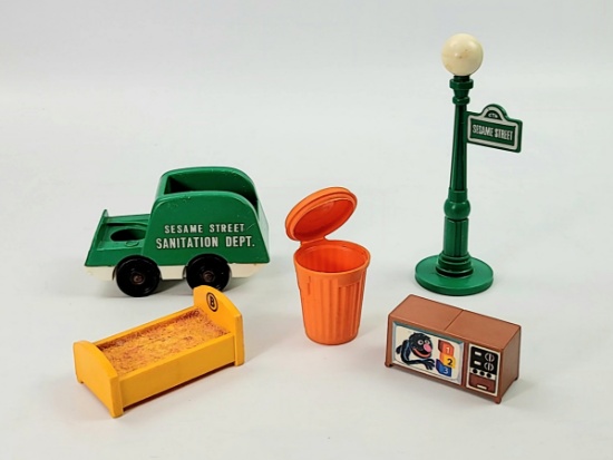 Vintage Fisher Price Sesame Street Toy Grouping