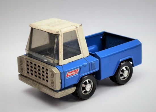 Buddy L Blue Pickup Truck Vintage Pressed Steel Toy Vehicle