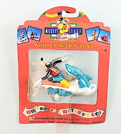 Monogram Mickey's Stuff Carded Goofy 90s Wind-Up Action Toy