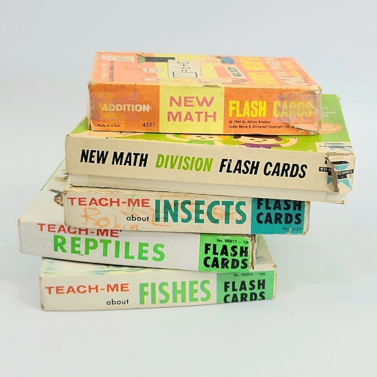 Assorted Vintage Flash Card Grouping