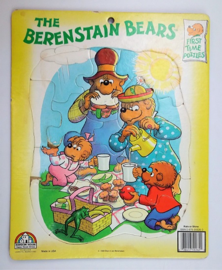 1988 "The Berenstain Bears" First Time Puzzles  Jigsaw Frame-Tray Puzzle