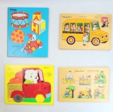 Vintage Wooden Puzzle Grouping