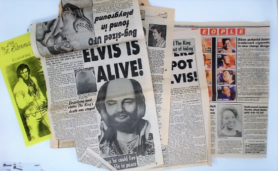 Elvis News Clippings & Ephemera Lot