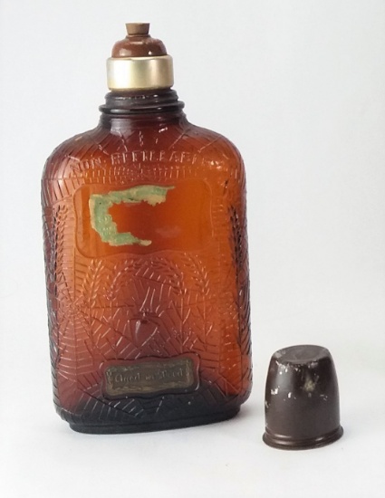 Antique Spiritus Frumenti Kentucky Whiskey Amber Pint Bottle
