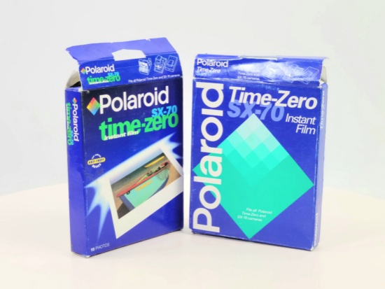 Vintage Polaroid SX-70 Time Zero Instant Color Film Grouping