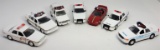 Lot of 7 Miniature Diecast Police Car Toys