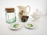 Asstd Lot of Collectible Ceramic Pitcher, Plates, and Decorative Pieces