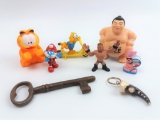 Collectible Pop Culture Item / Action Figure Desk Item Grouping