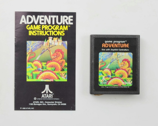 Adventure - Atari 2600 / VCS Vintage Video Game Cartridge Loose w/ Manual