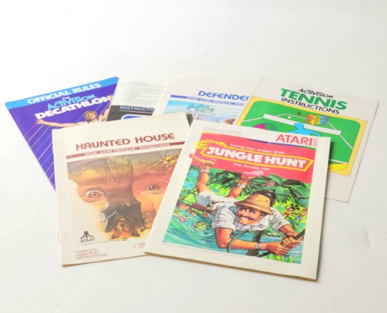 Atari 2600 / VCS Vintage Video Game Manual Grouping