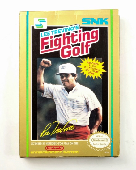 Lee Trevino's Fighting Golf - Nintendo NES Vintage Video Game Cartridge in Box