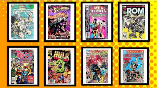 (8) Action/Superhero Comic Books