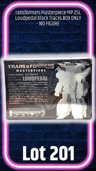 Transformers Masterpiece MP 25L Loudpedal Black Tracks BOX ONLY - NO FIGURE