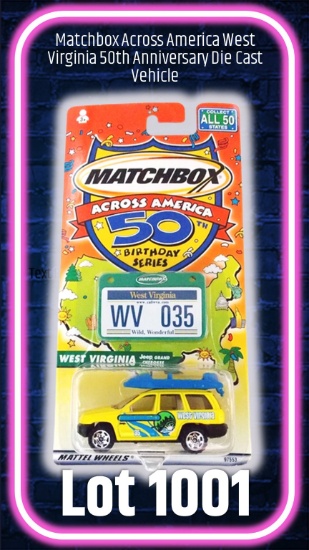 Matchbox Across America West Virginia 50th Anniversary Die Cast Vehicle