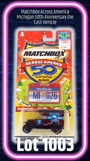 Matchbox Across America Michigan 50th Anniversary Die Cast Vehicle