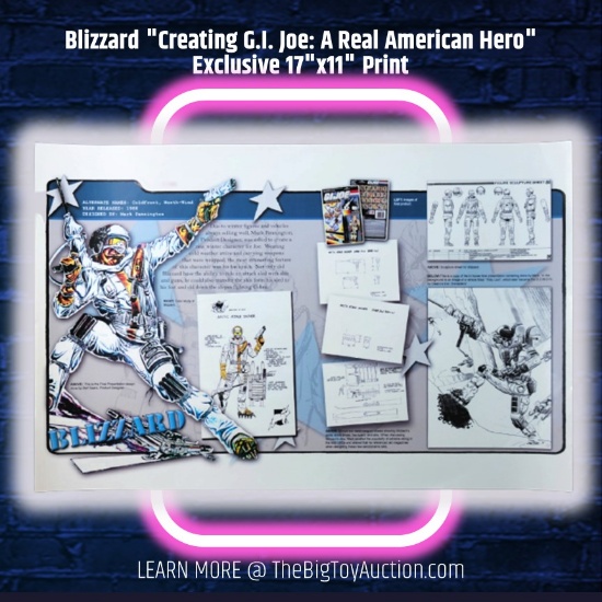 Blizzard "Creating G.I. Joe: A Real American Hero" Exclusive 17"x11" Print
