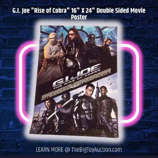 G.I. Joe "Rise of Cobra" 16" X 24" Double Sided Movie Poster