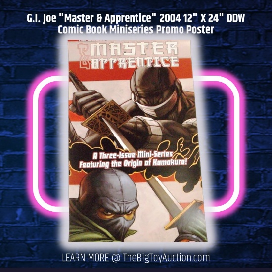 G.I. Joe "Master & Apprentice" 2004 12" X 24" DDW Comic Book Miniseries Promo Poster