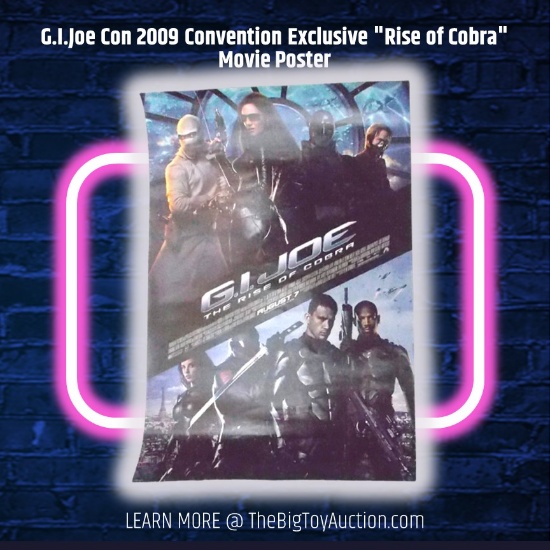 G.I.Joe Con 2009 Convention Exclusive "Rise of Cobra" Movie Poster