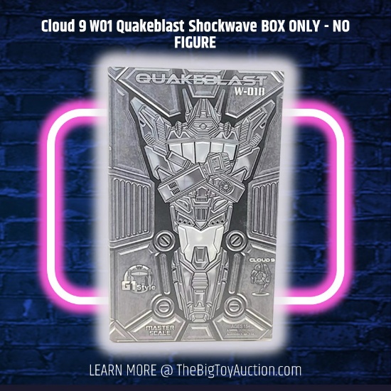 Cloud 9 W01 Quakeblast Shockwave BOX ONLY - NO FIGURE
