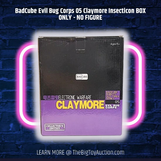 BadCube Evil Bug Corps 05 Claymore Insecticon BOX ONLY - NO FIGURE