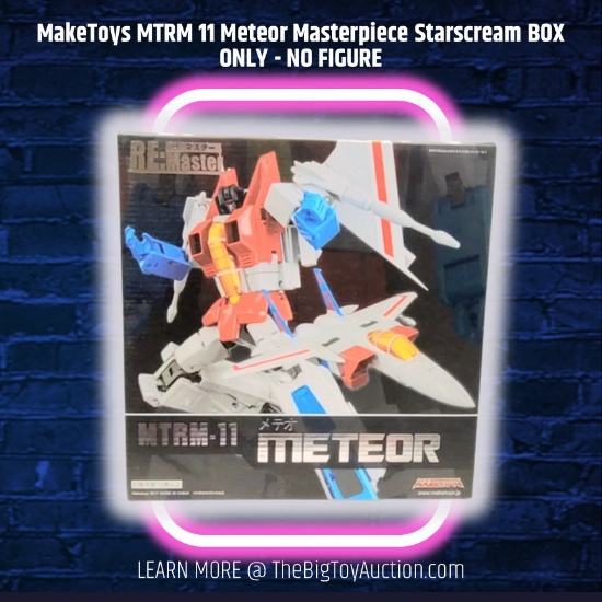 MakeToys MTRM 11 Meteor Masterpiece Starscream BOX ONLY - NO FIGURE