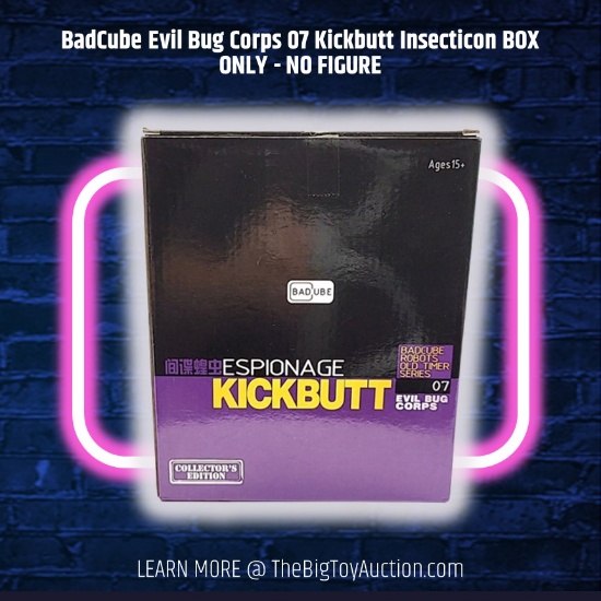 BadCube Evil Bug Corps 07 Kickbutt Insecticon BOX ONLY - NO FIGURE
