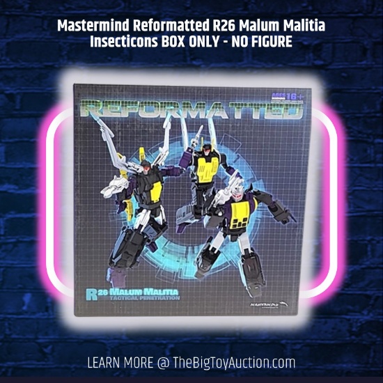Mastermind Reformatted R26 Malum Malitia Insecticons BOX ONLY - NO FIGURE